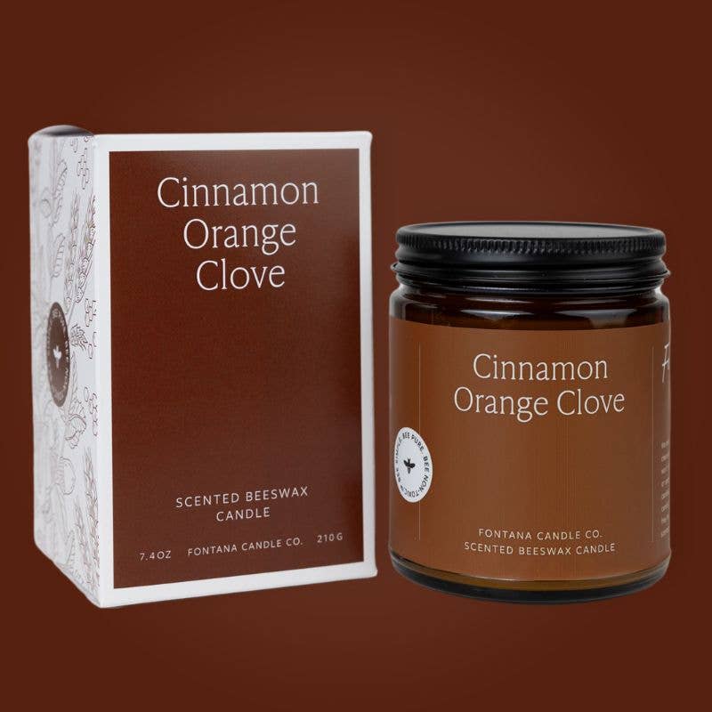 Fontana Candle Co. Cinnamon Orange Clove Beeswax & Essential Oil Jar Candle