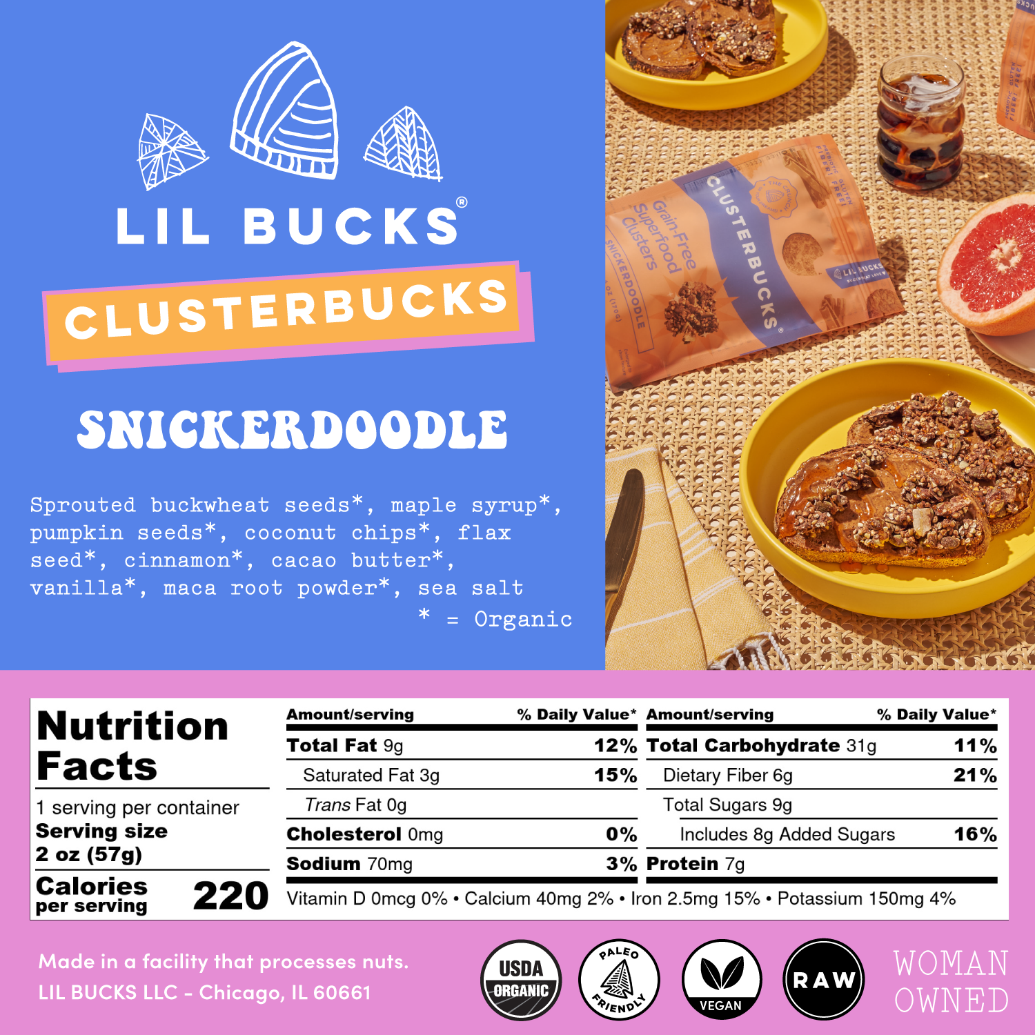 Lil Bucks Clusterbucks Gut Friendly Granola - Snickerdoodle 6oz