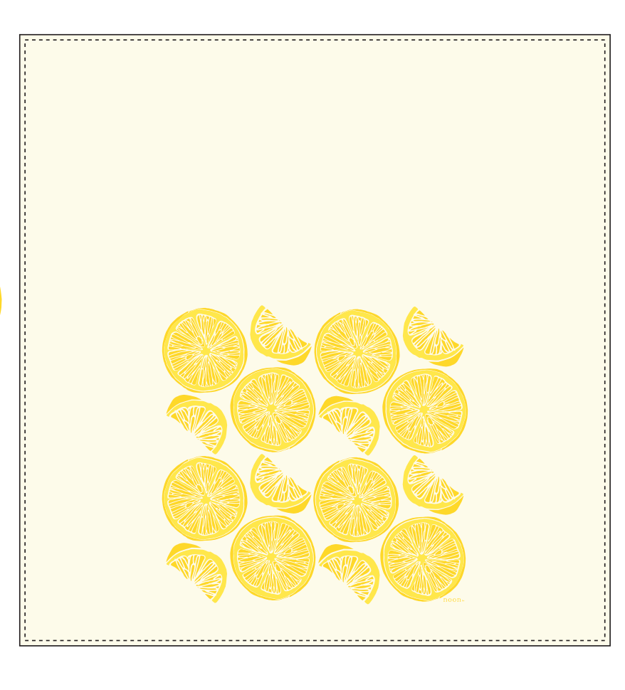 Noon Designs Lemon Tea Towel