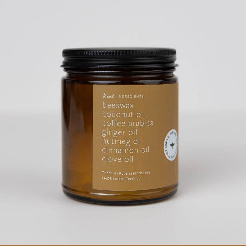 Fontana Candle Co. Spiced Latte Essential Oil Beeswax Jar Candle: Non-Toxic