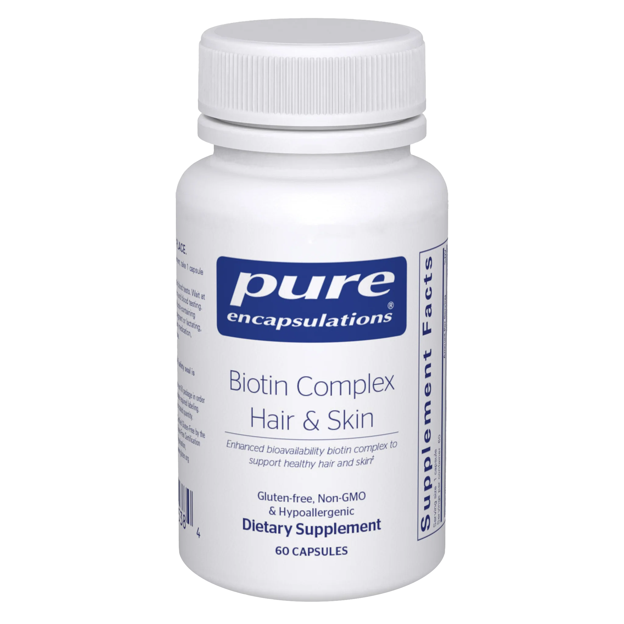 Pure Encapsulations Biotin Complex Hair & Skin 60 Capsules