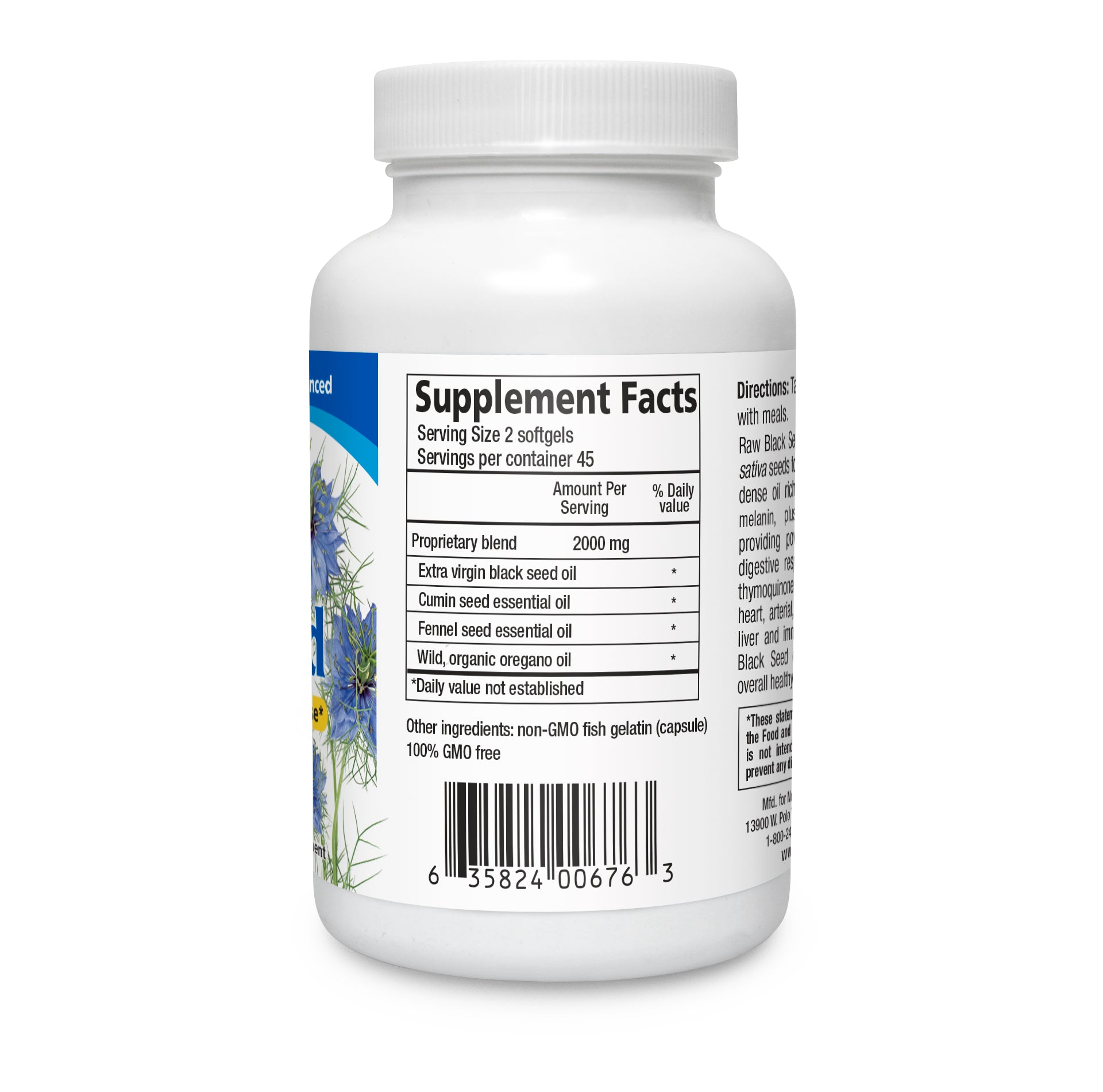 North American Herb & Spice Black Seed Oil 90 caps