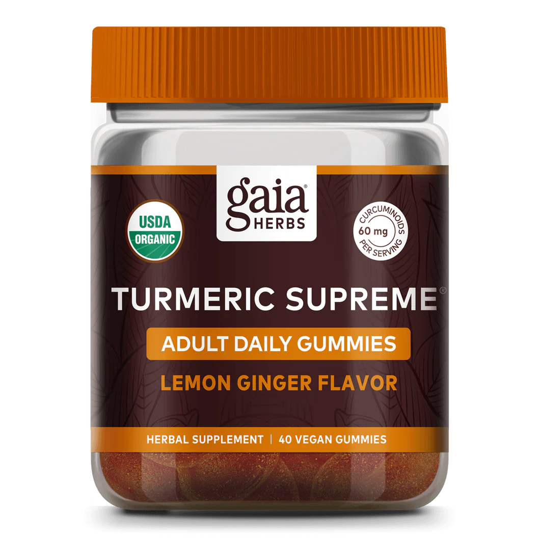 Gaia Turmeric Supreme Lemon Ginger 40 Gummies