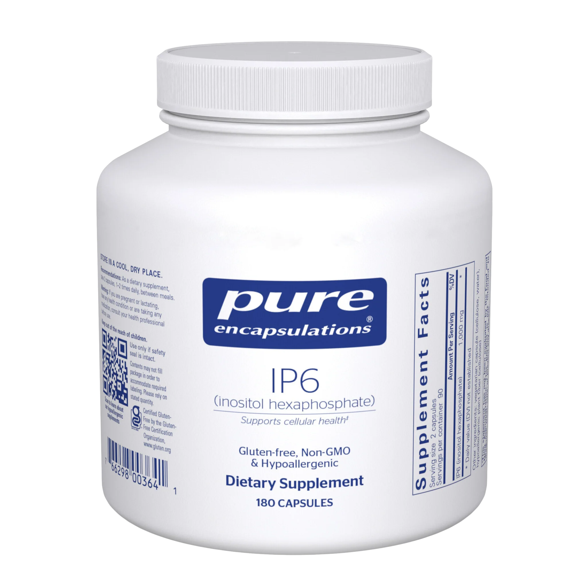 Pure Encapsulations IP6 (inositol hexaphosphate) 180caps