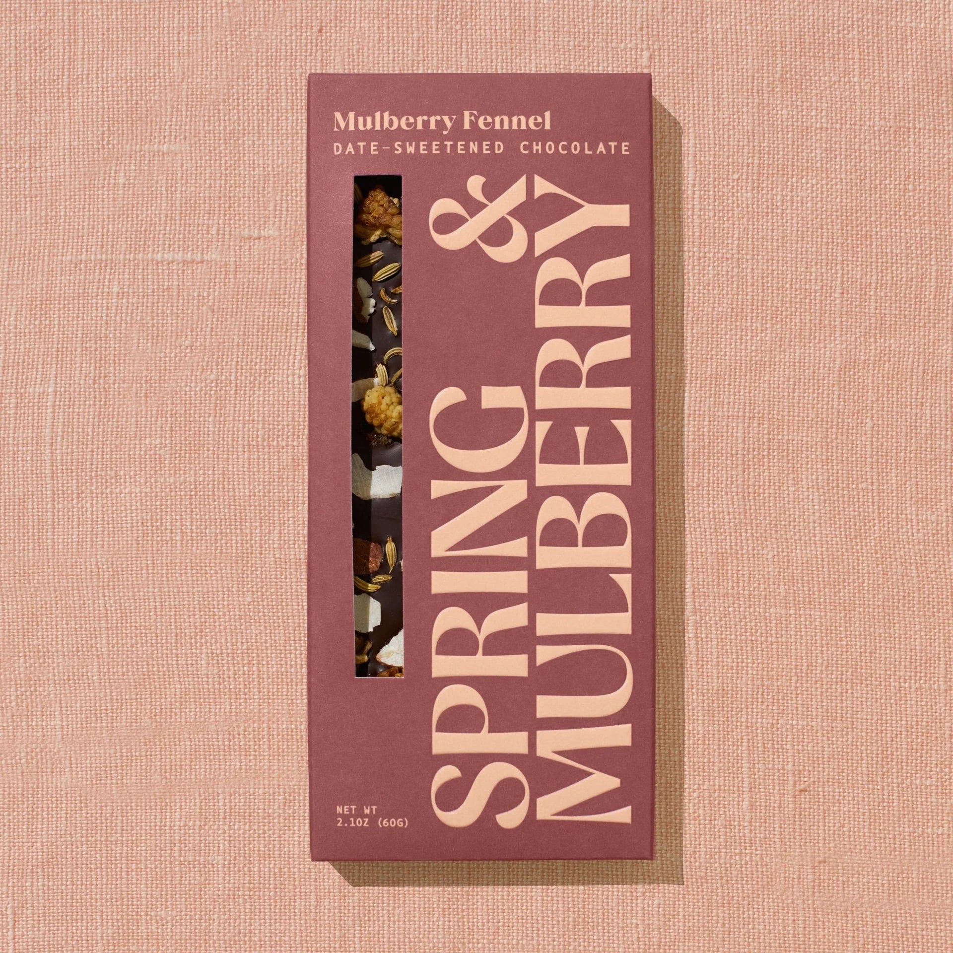 Spring & Mulberry Mulberry Fennel Date-Sweetened Dark Chocolate