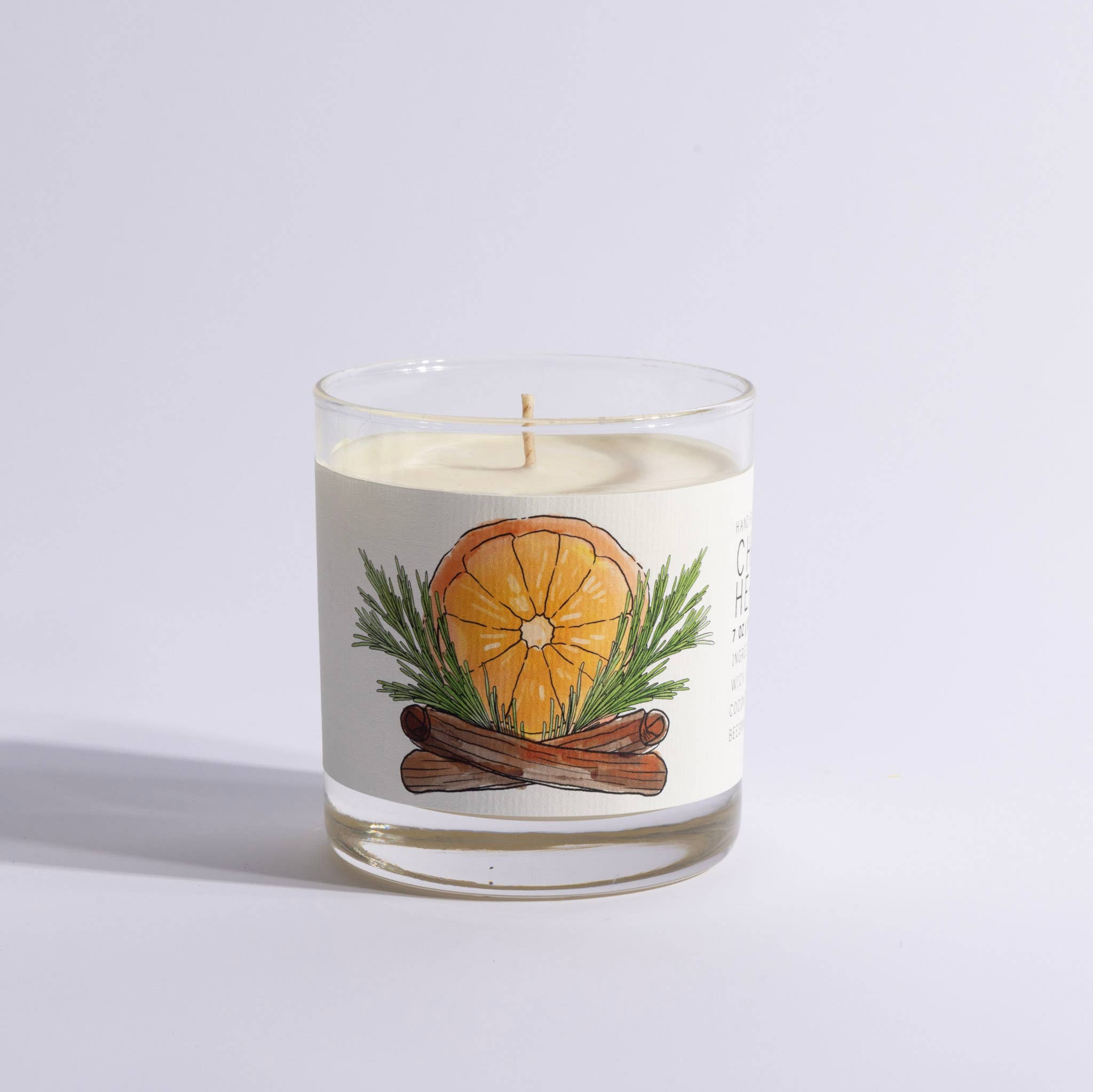 Just Bee Candle Christmas Hearth - Medium Glass