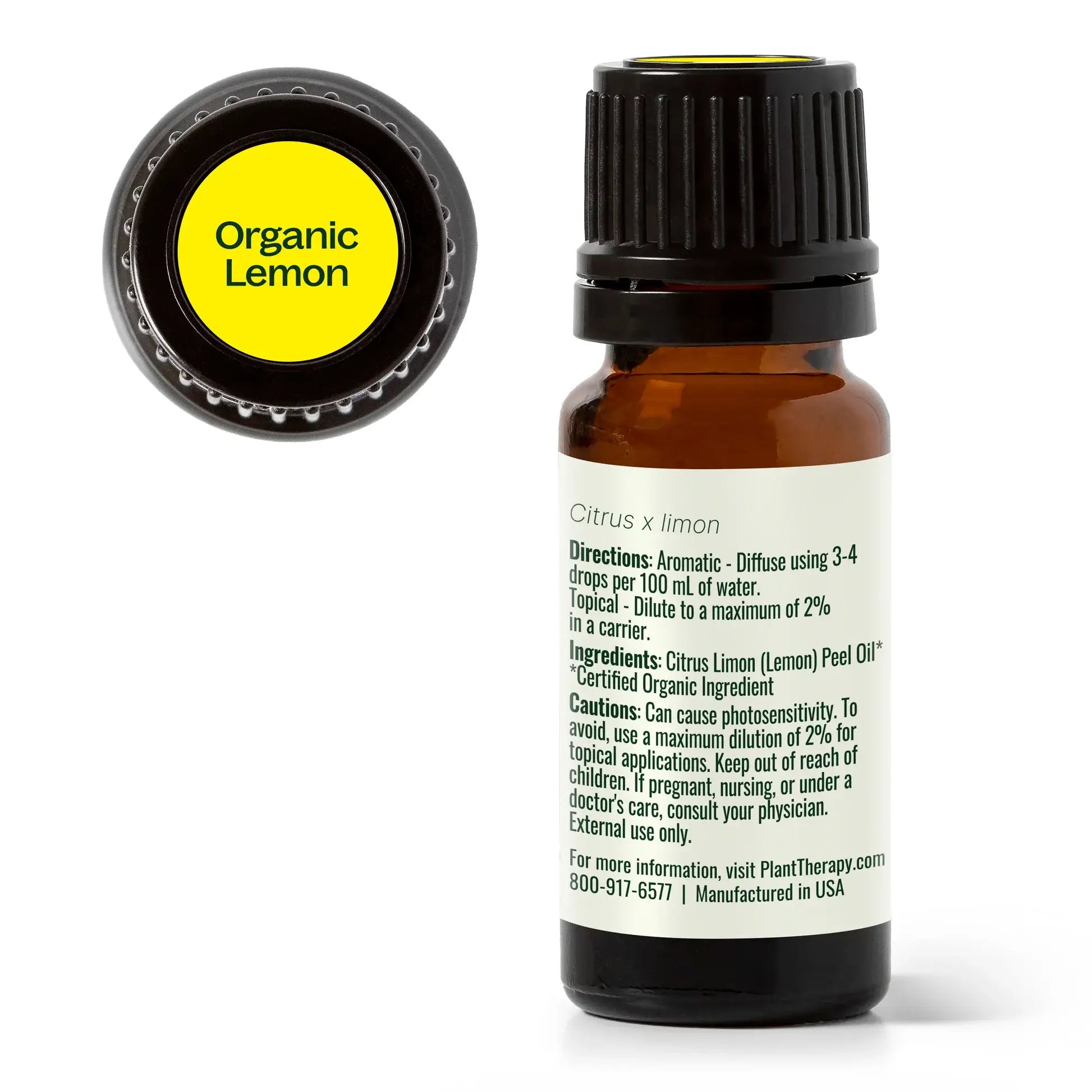 Plant Therapy Organic Lemon Essential Oil 10 mL