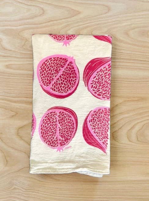 Noon Designs Pomegranate tea towel 