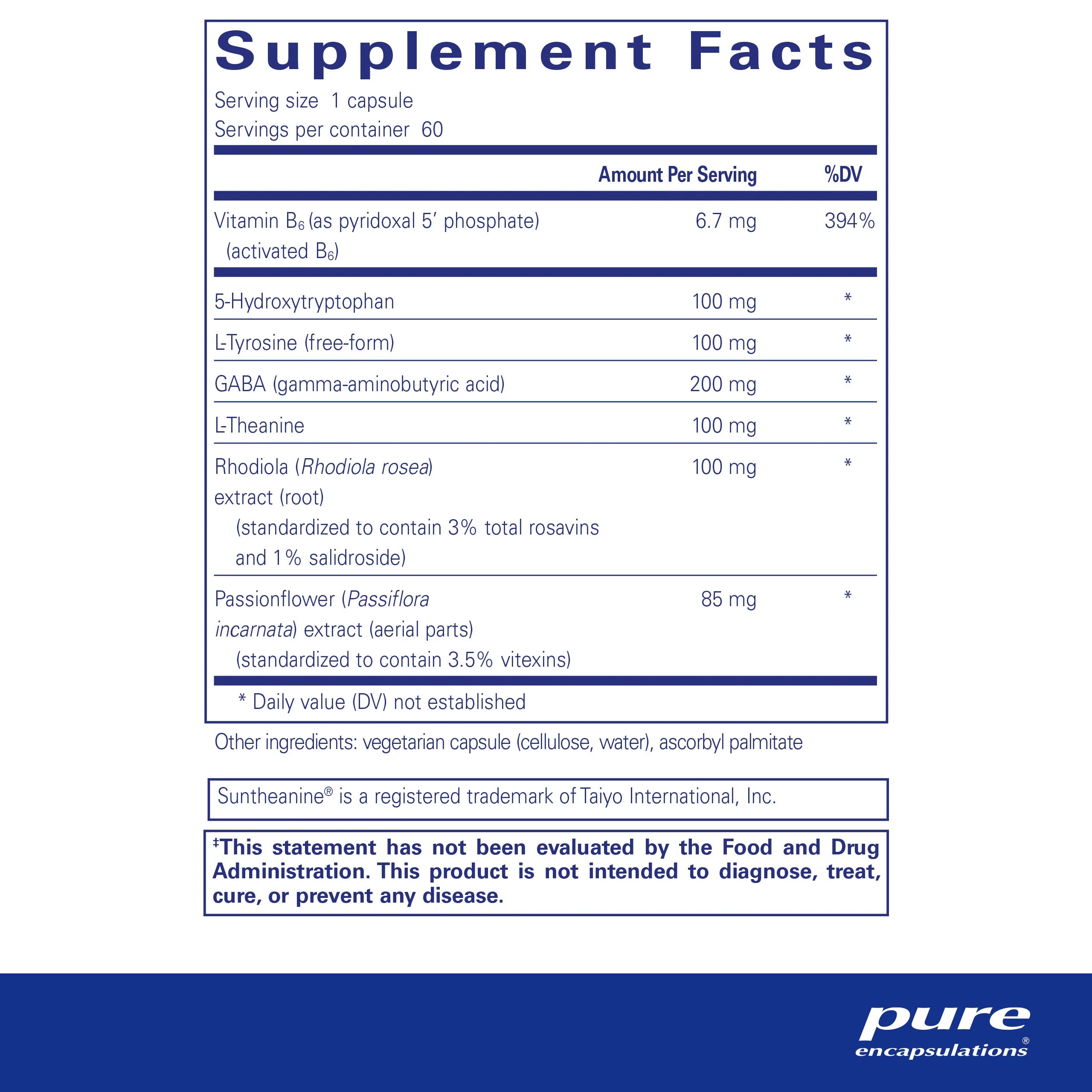 Pure Encapsulations Emotional Wellness 60 caps