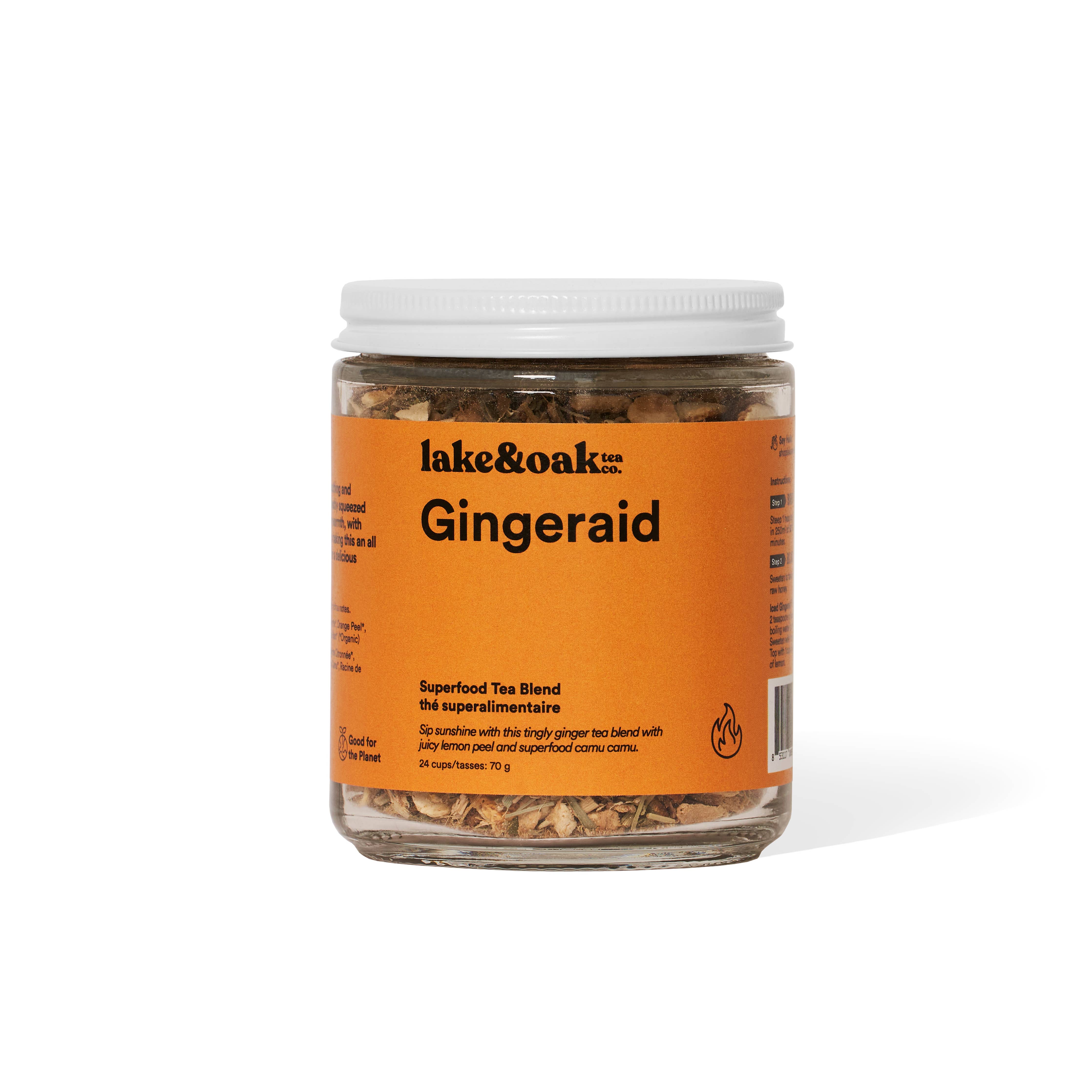 Lake & Oak Gingeraid -  Superfood Tea Blend 24 Servings