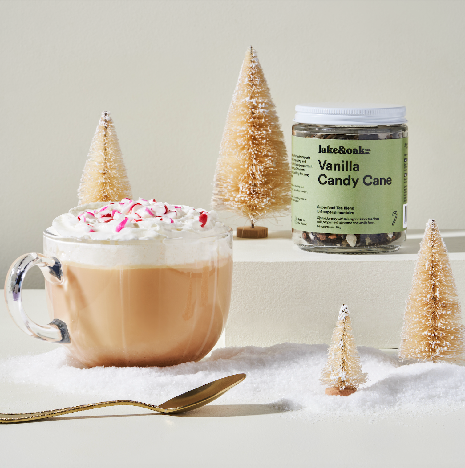 Lake & Oak Vanilla Candy Cane -  Superfood Tea Blend
