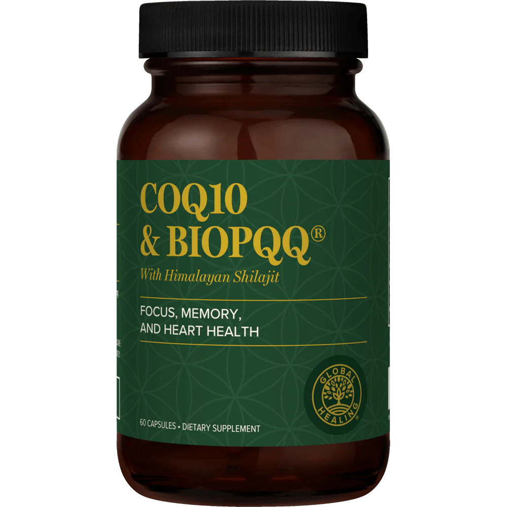 Global Healing CoQ10 and BioPQQ with Shilajit 60 caps