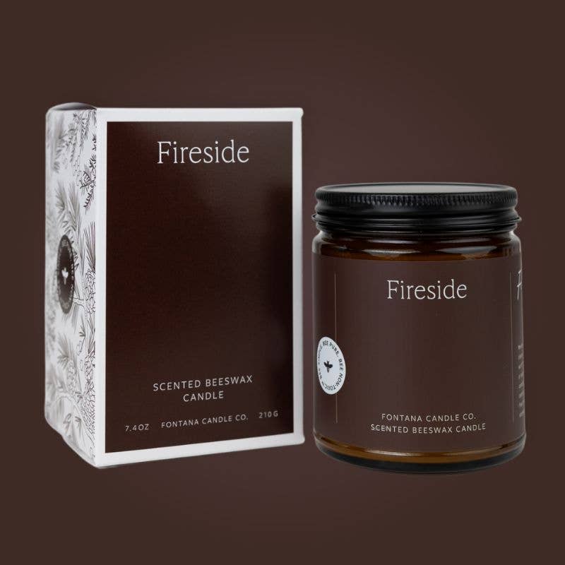 Fontana Candle Co. Fireside Essential Oil Beeswax Jar Candle: Non-Toxic