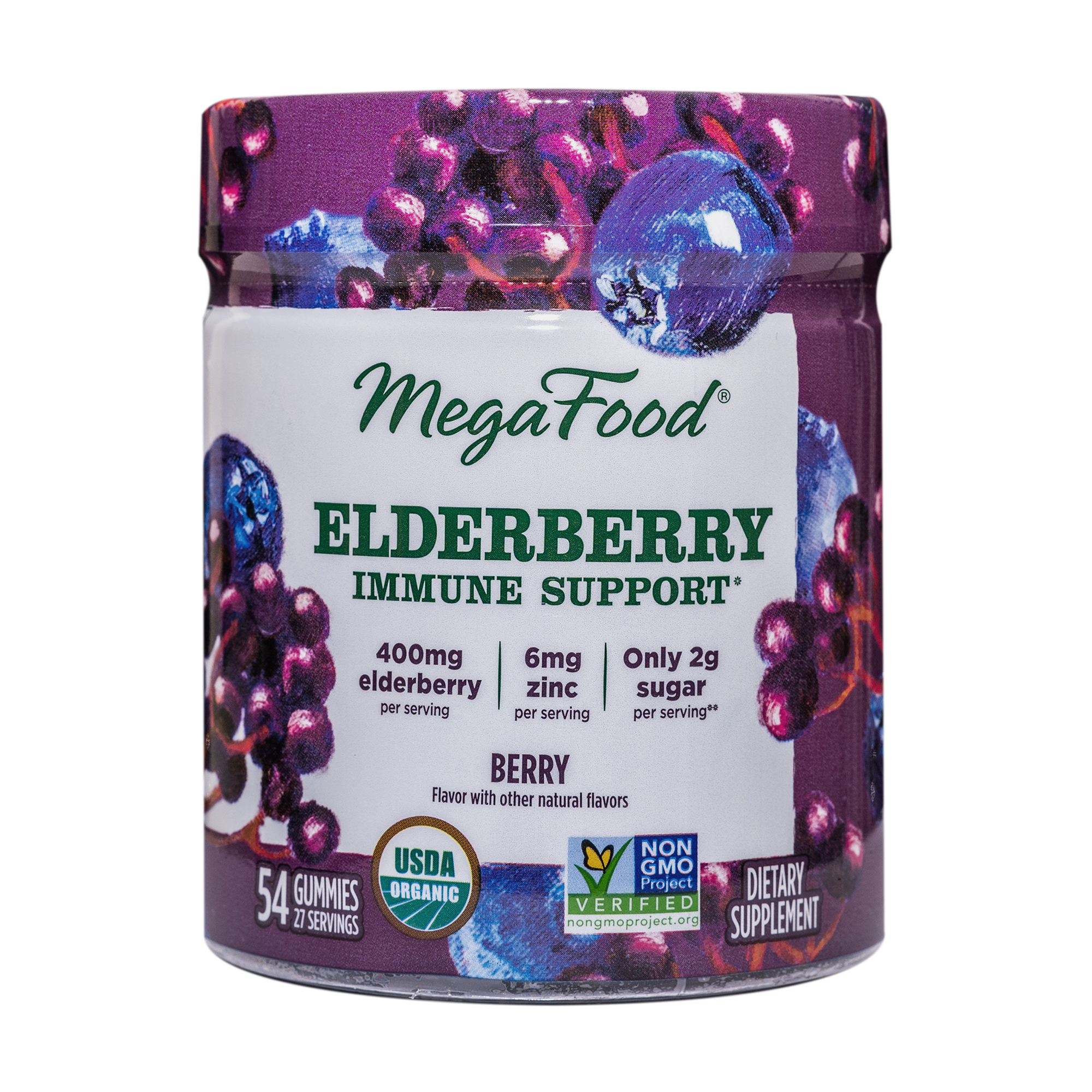 MegaFood Elderberry Immune Support Gummies 54 count