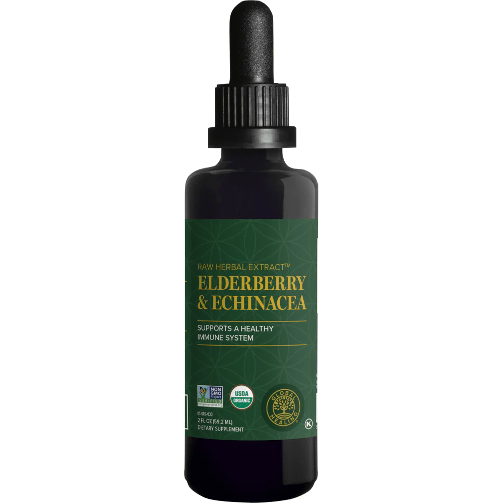 Global Healing Elderberry & Echinacea Raw Herbal Extract