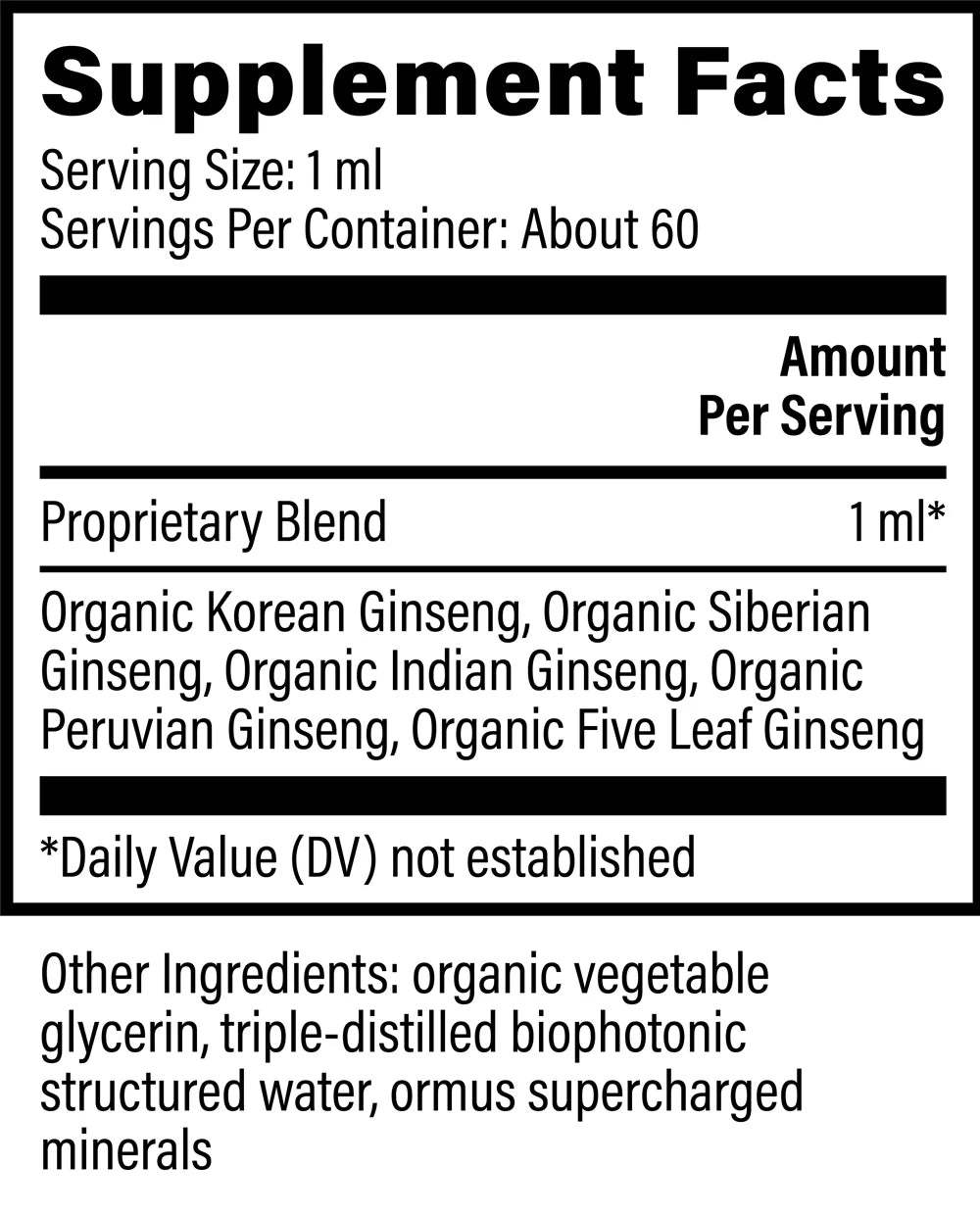 Global Healing 5 Ginseng 2 oz