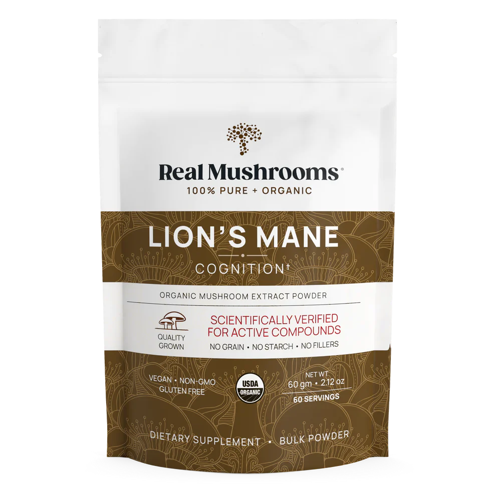 Real Mushrooms Lion's Mane 100% Pure + Organic