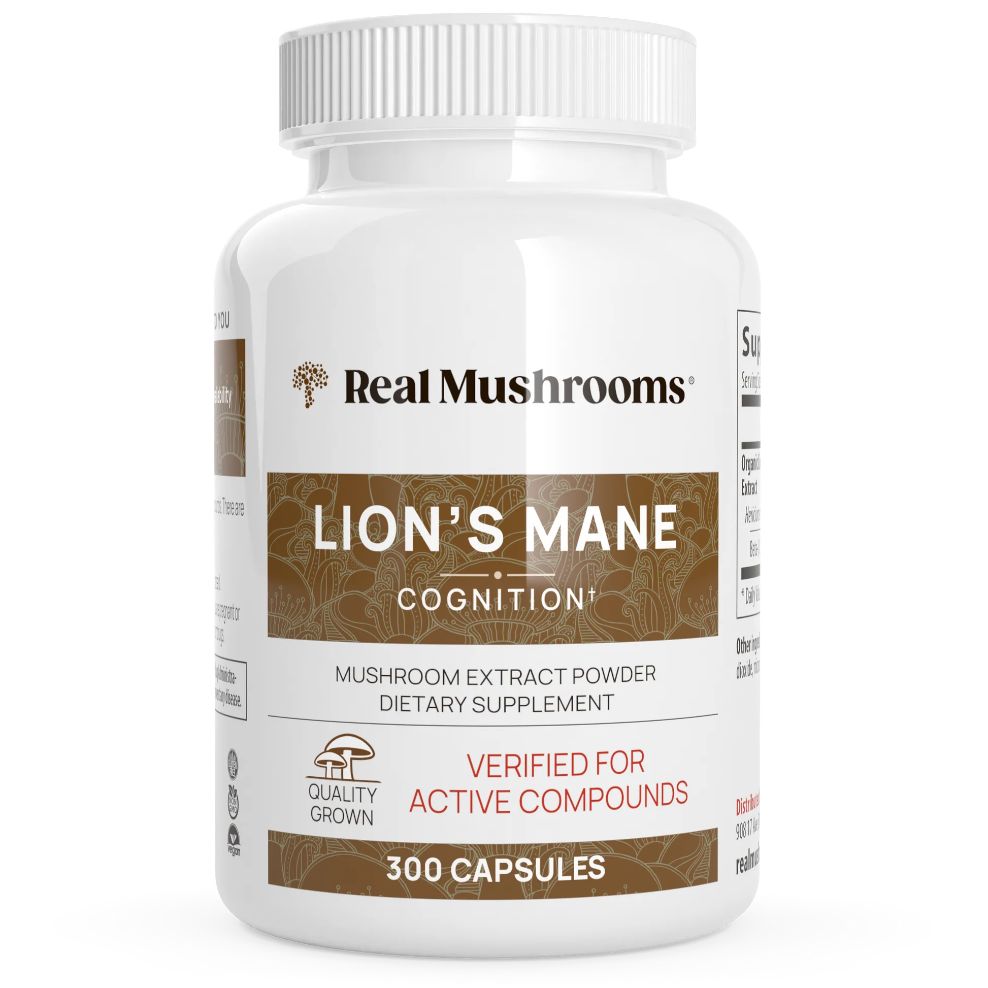 Real Mushrooms Lion's Mane 100% Pure + Organic