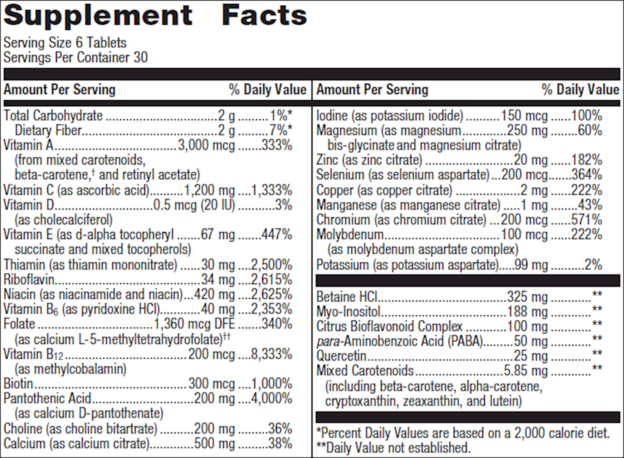 Metagenics Multigenics without Iron, 180 tablets