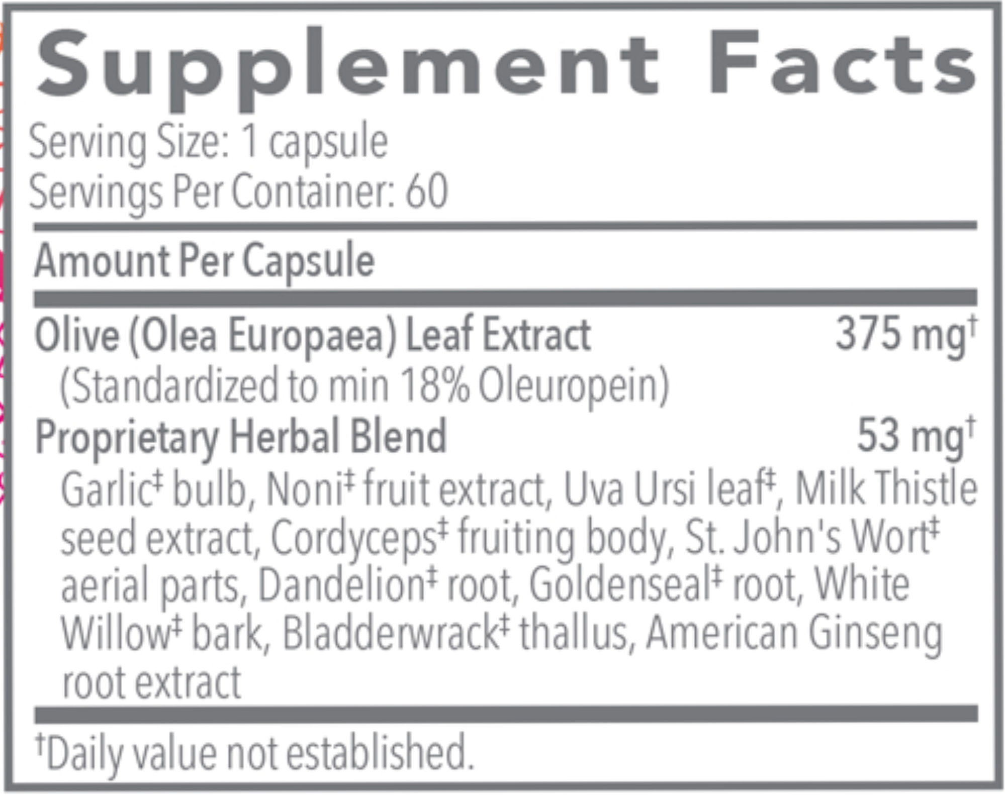 Biocidin Botanicals Olivirex 60 caps