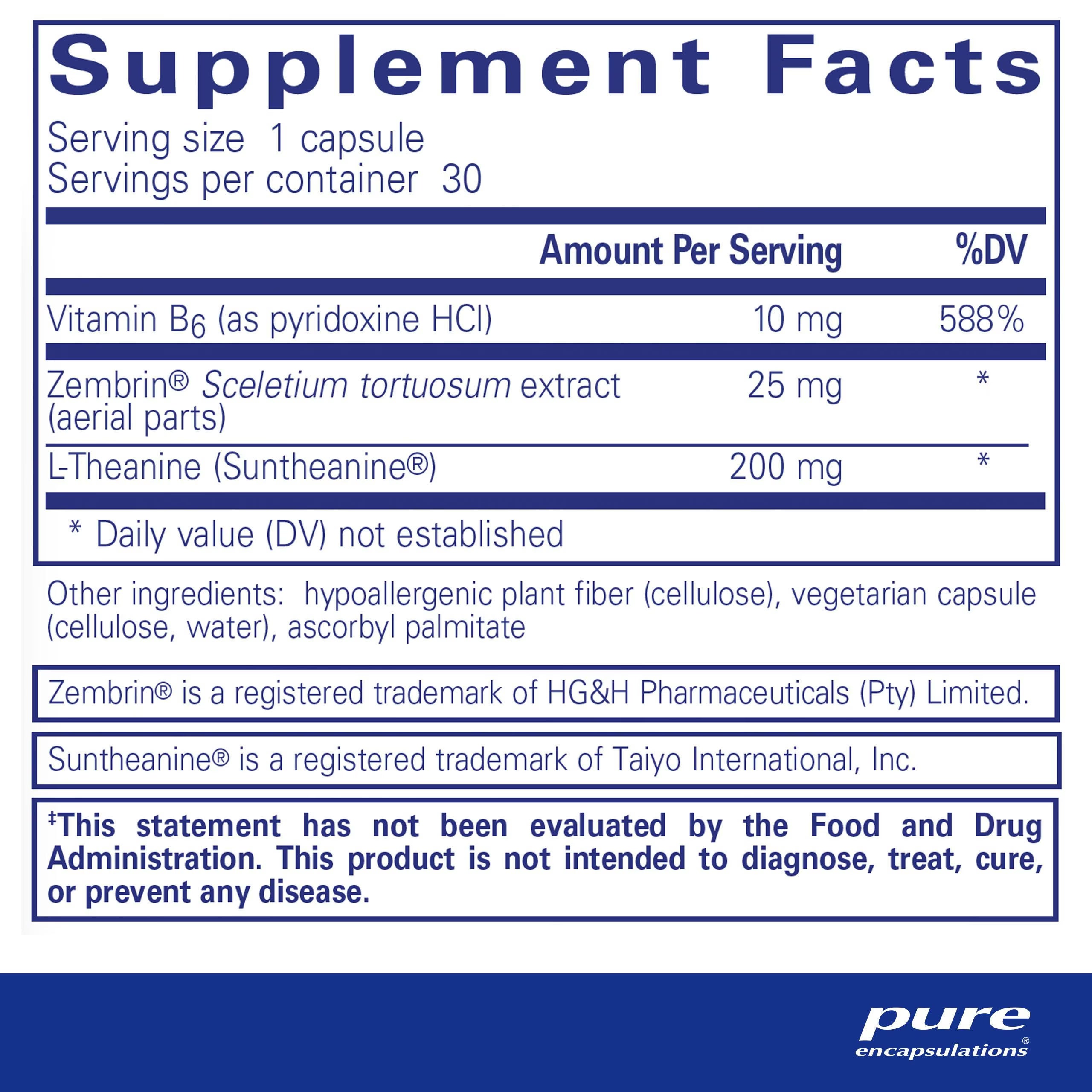 Pure Encapsulations Rapid Calm 30 caps