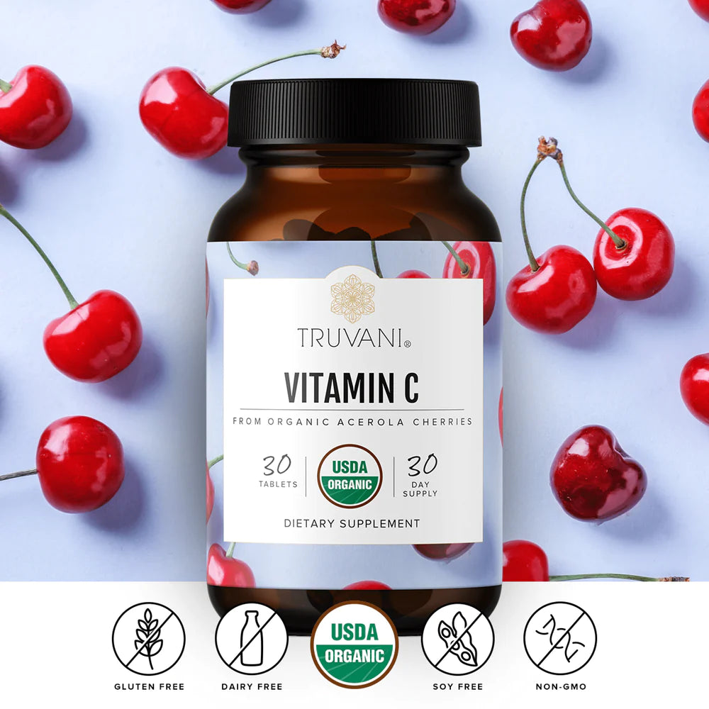 Truvani Vitamin C from Acerola Cherries 30 tabs