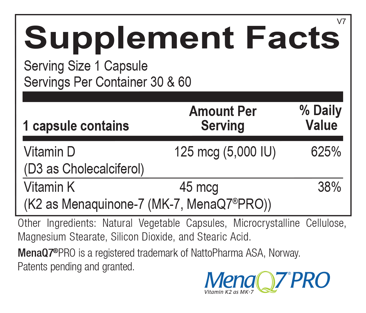 Ortho Molecular Vitamin K2 with D3