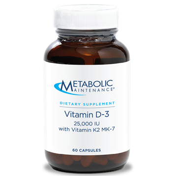 Metabolic Maintenance Vitamin D-3 25,000iu w/ K2 MK7 60 caps