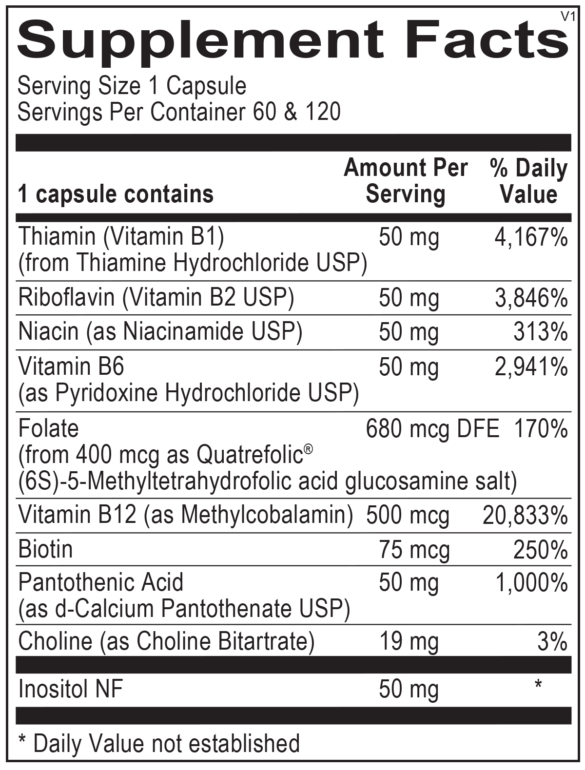 Ortho Molecular Products Methyl B Complex