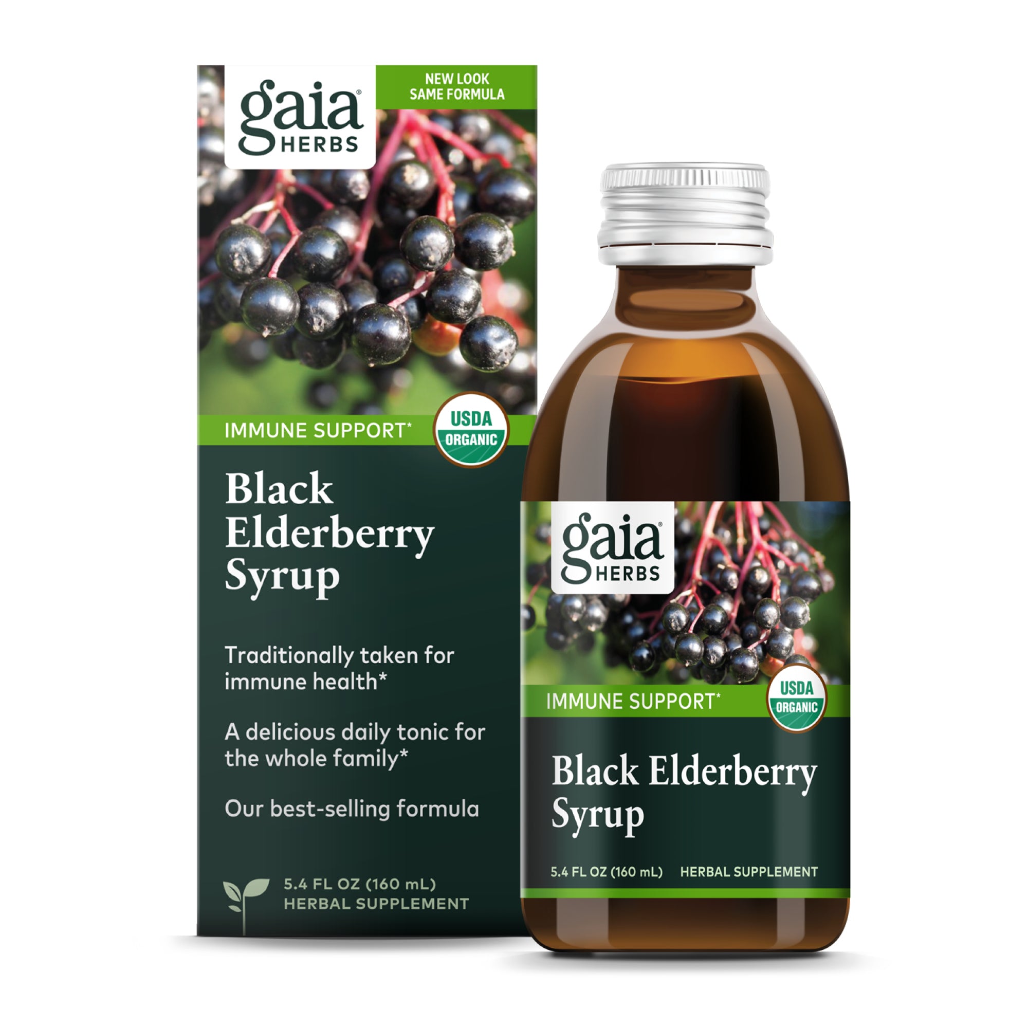 Gaia  Black Elderberry Syrup  160 ml