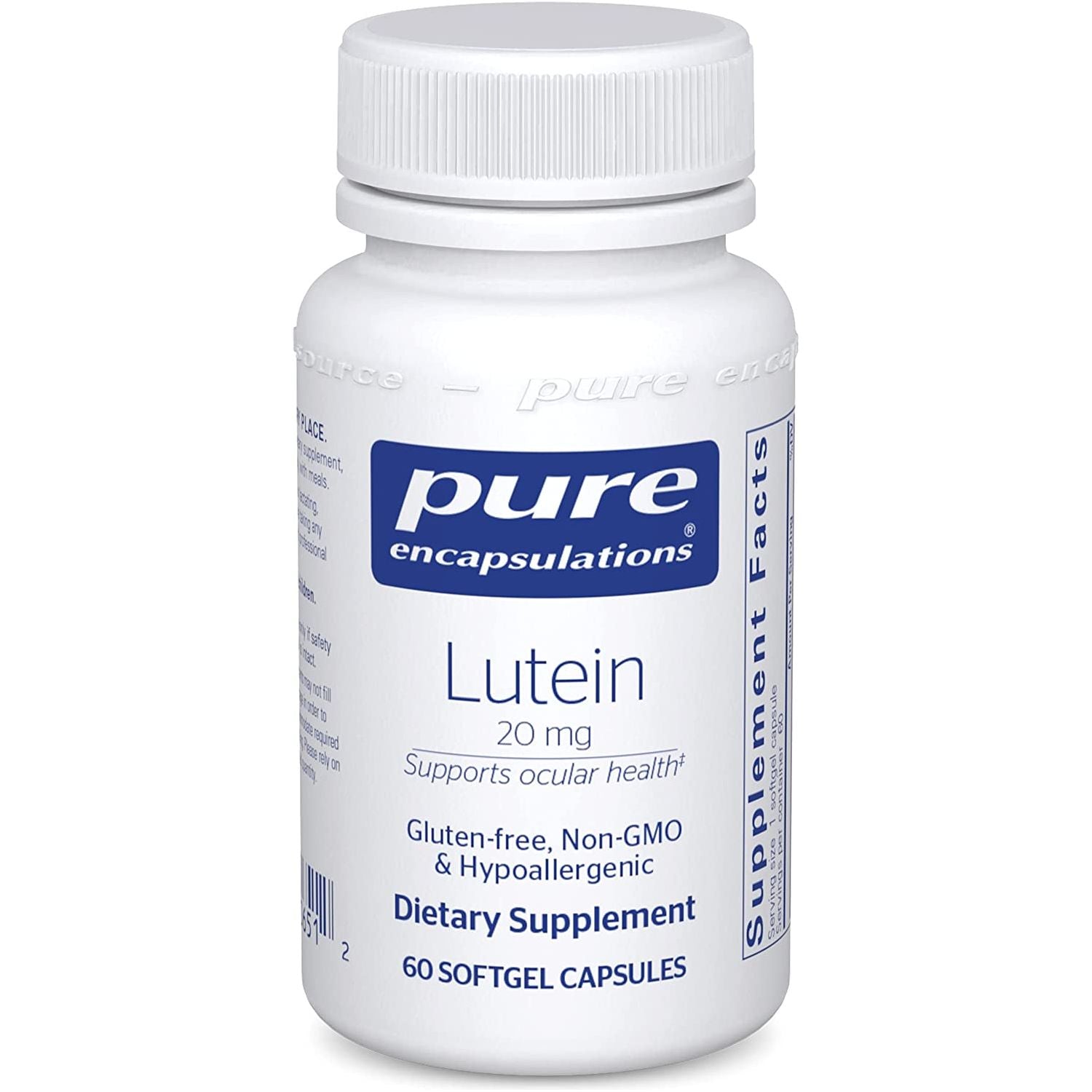 Pure Encapsulations Lutein 20mg