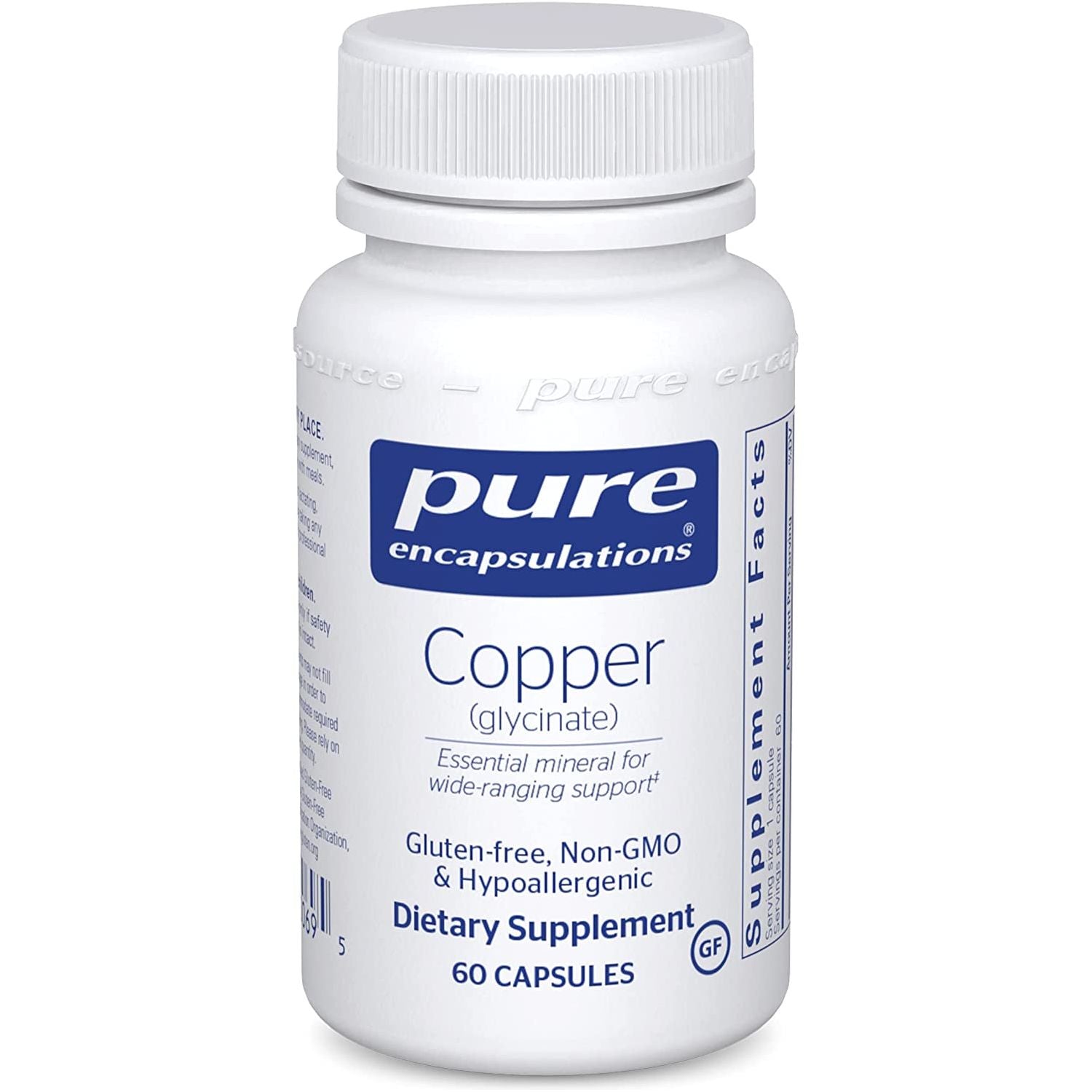 Pure Encapsulations Copper Glycinate 60's