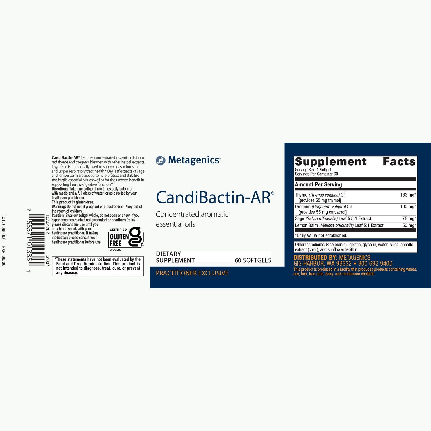 Metagenics CandiBactin-AR 60 Softgels