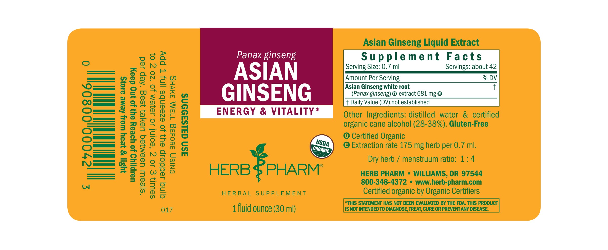 Herb Pharm Asian Ginseng