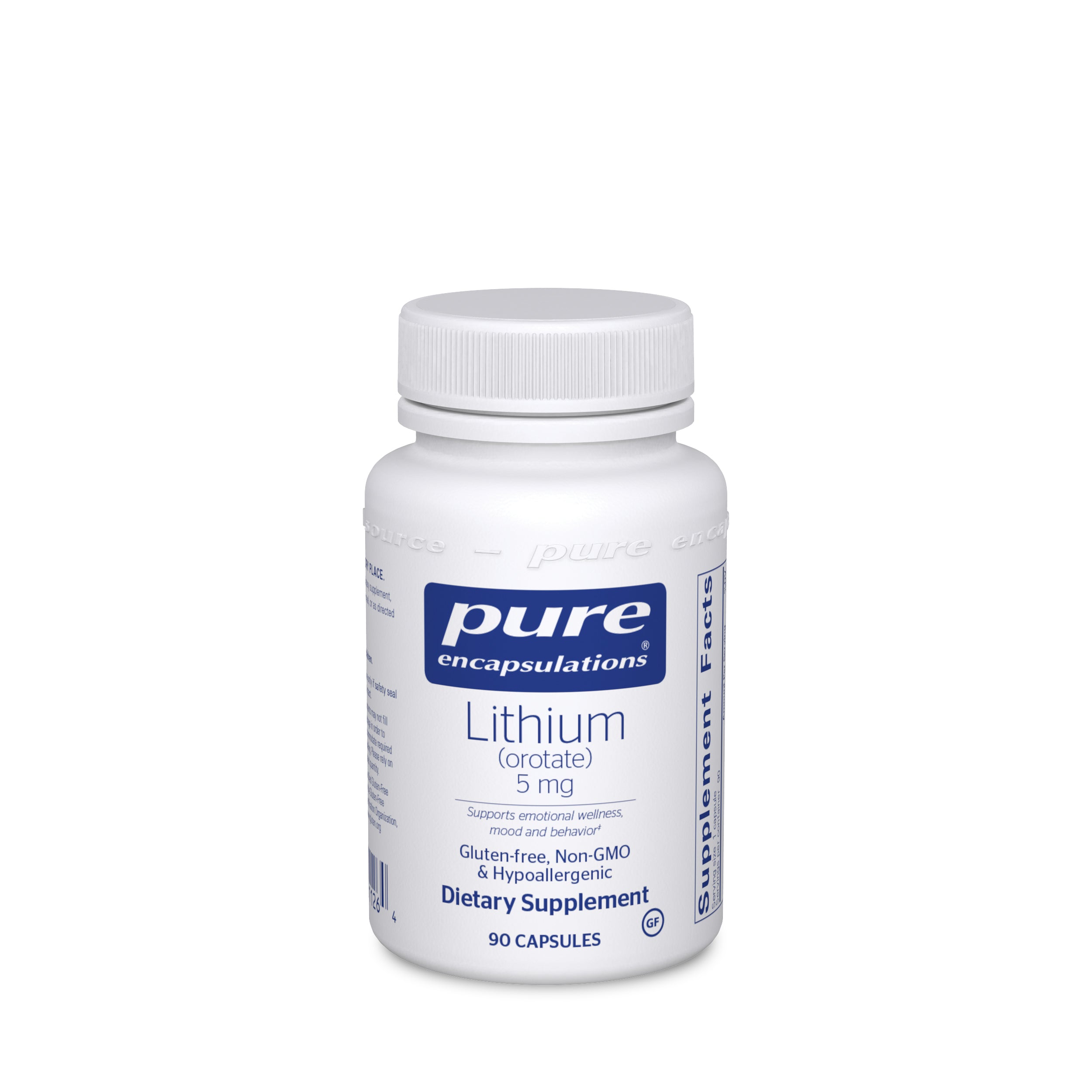 Pure Encapsulations Lithium Orotate 5mg 90vcaps