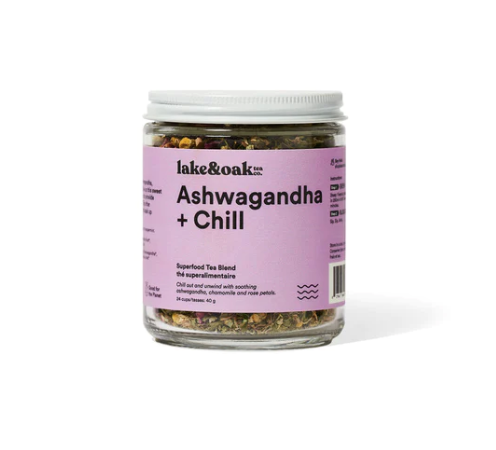 Lake & Oak Ashwagandha and Chill Glass Jar