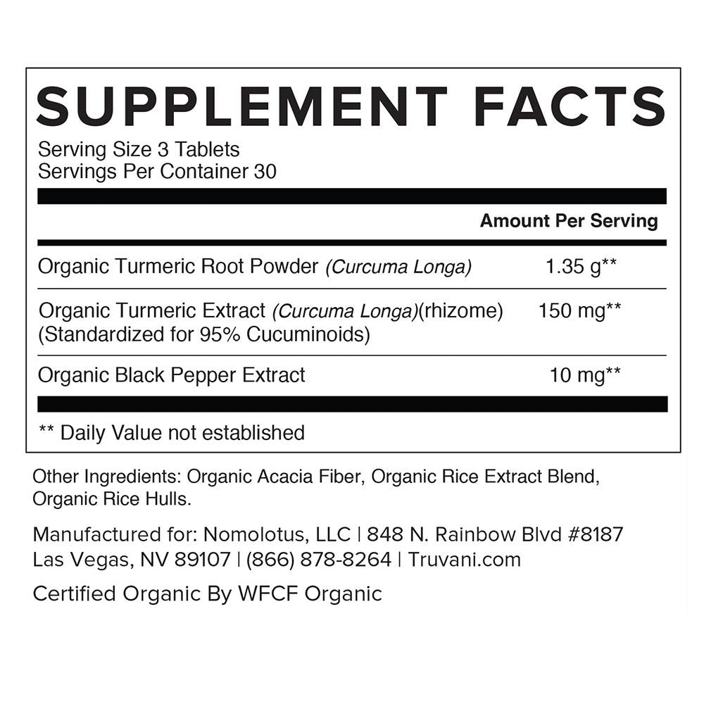 Truvani Turmeric Curcumin 90 tabs